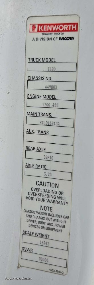 image for item DU2556 2015 Kenworth T680 semi truck