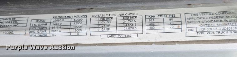 image for item DU2563 2003 Peterbilt 379 semi truck