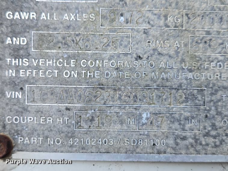 image for item DU2575 1996 Great Dane dry van trailer