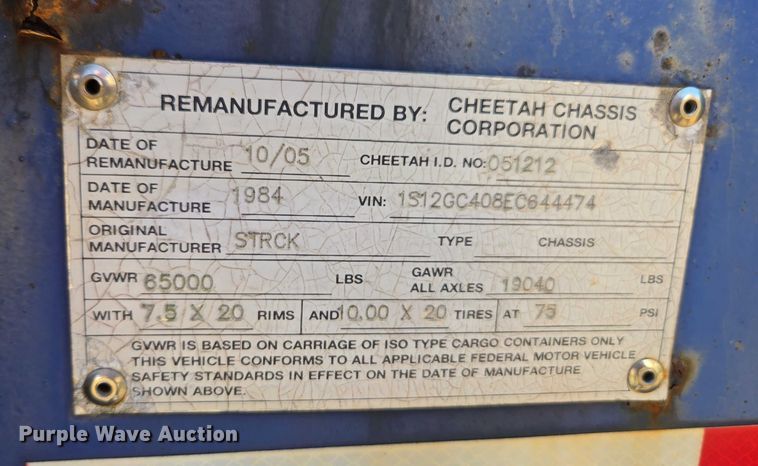 image for item DU2578 1984 Strick container trailer