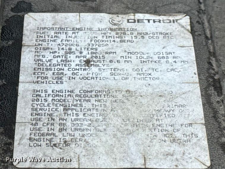 image for item DW6683 2016 Freightliner Cascadia semi truck