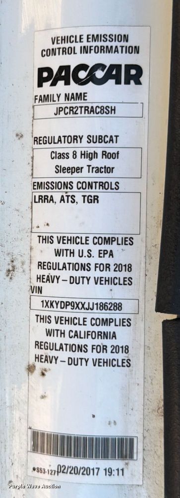 image for item DX5905 2018 Kenworth T680 semi truck