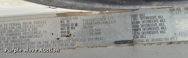 image for item EA2180 2001 Freightliner FL70 dump truck