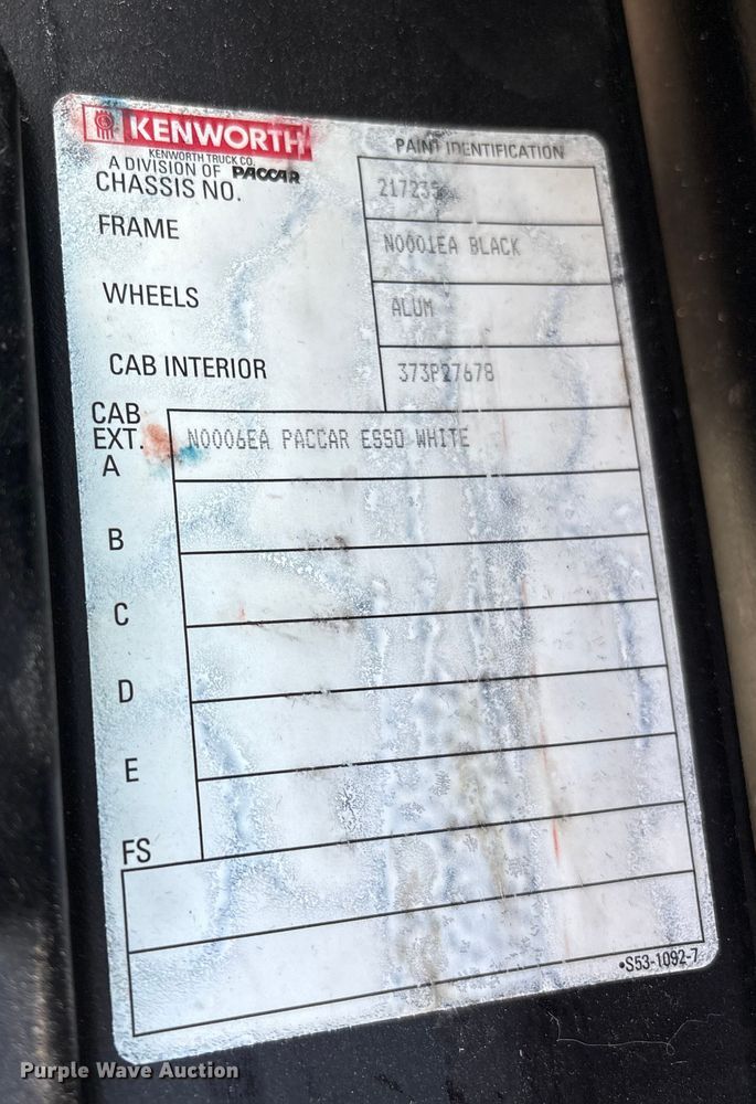 image for item EA7123 2008 Kenworth T800 semi truck