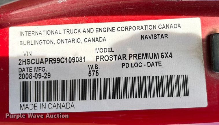 image for item EA7802 2009 International LF627 semi truck