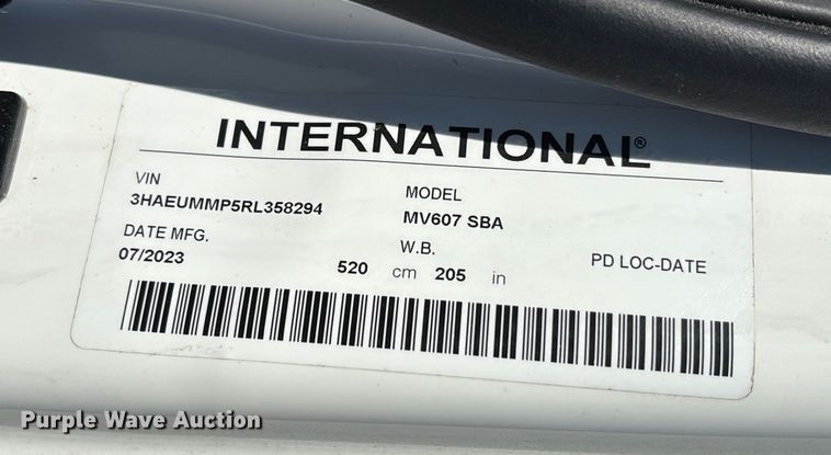 image for item EC3917 2024 International MV607 truck cab and chassis