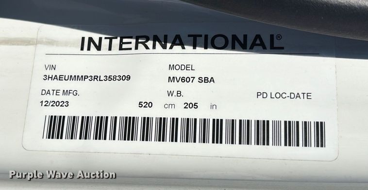 image for item EC3919 2024 International MV607 truck cab and chassis