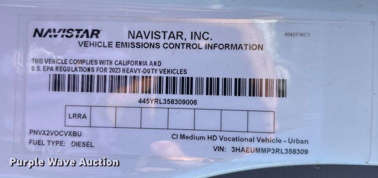 image for item EC3919 2024 International MV607 truck cab and chassis