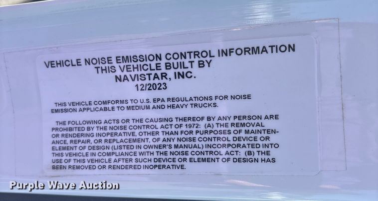 image for item EC3919 2024 International MV607 truck cab and chassis