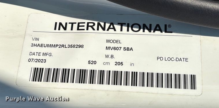 image for item EC3920 2024 International MV607 truck cab and chassis