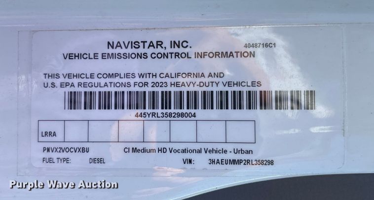 image for item EC3920 2024 International MV607 truck cab and chassis