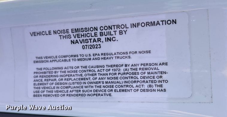 image for item EC3920 2024 International MV607 truck cab and chassis