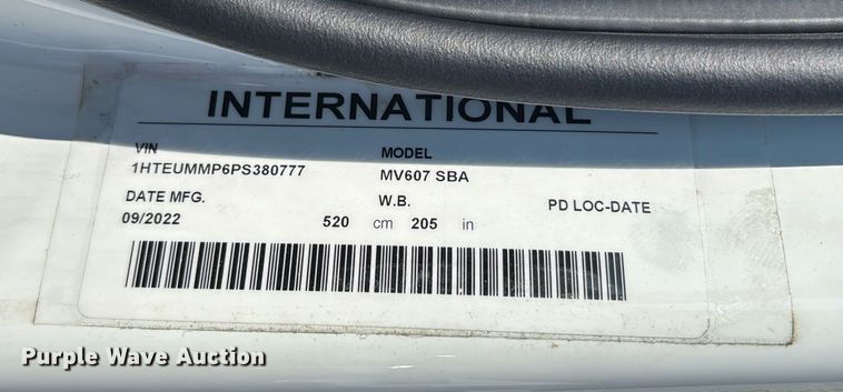 image for item EC3921 2023 International MV607 truck cab and chassis