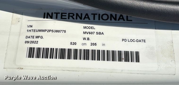 image for item EC3922 2023 International MV607 truck cab and chassis