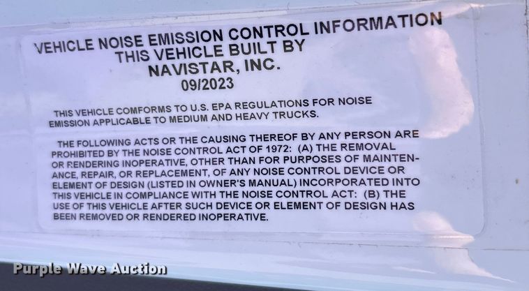 image for item EC3923 2024 International MV607 truck cab and chassis