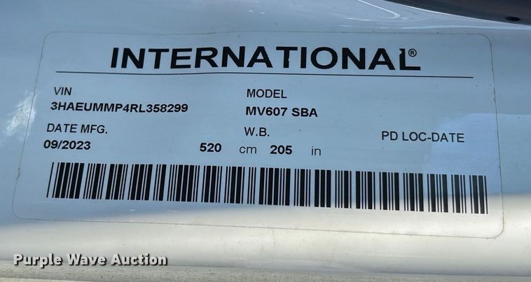 image for item EC3923 2024 International MV607 truck cab and chassis