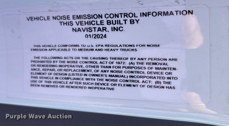 image for item EC3924 2024 International MV607 truck cab and chassis