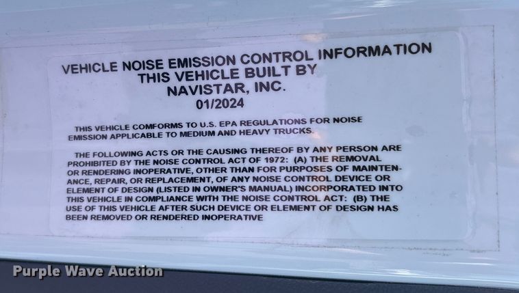 image for item EC3925 2024 International MV607 truck cab and chassis