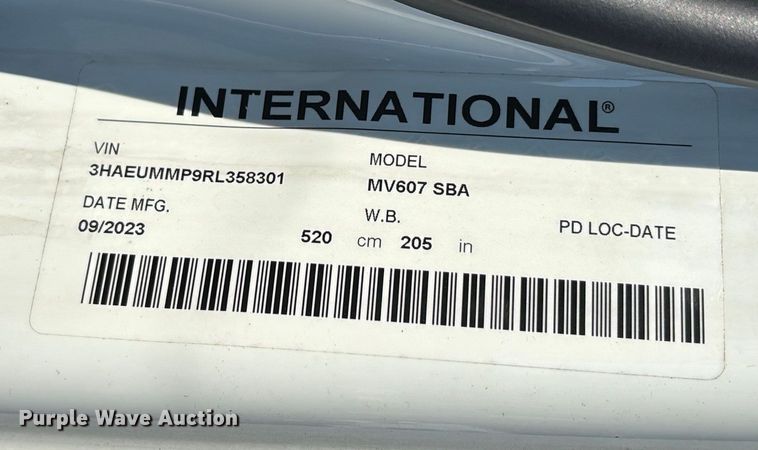 image for item EC3926 2024 International MV607 truck cab and chassis