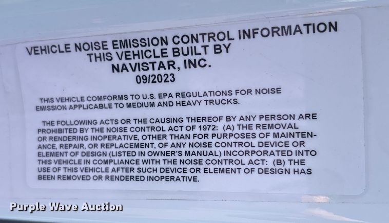 image for item EC3926 2024 International MV607 truck cab and chassis