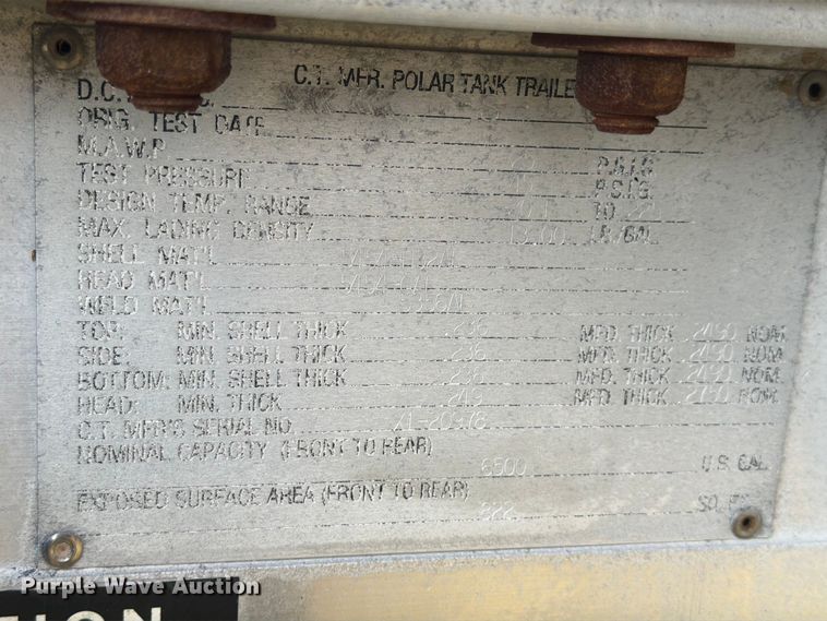 image for item ED5030 1999 Polar vacuum trailer