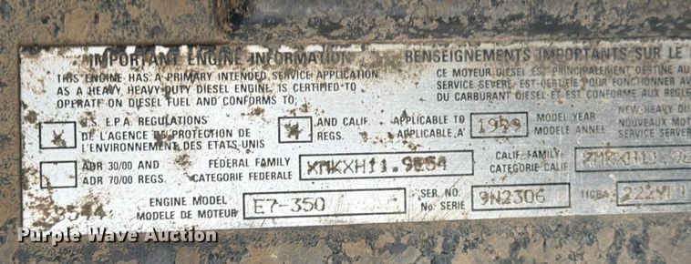 image for item ED5061 2000 Mack CH613 semi truck