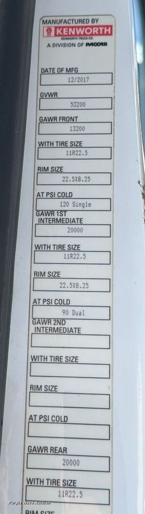 image for item ED5068 2018 Kenworth T880 semi truck