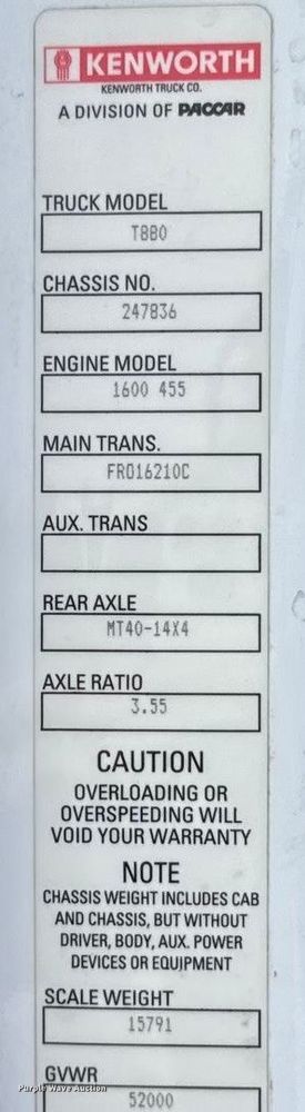 image for item EE3408 2019 Kenworth T880 semi truck