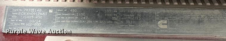 image for item EE3409 2015 Freightliner Coronado 122 semi truck