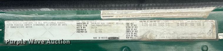 image for item EE3409 2015 Freightliner Coronado 122 semi truck