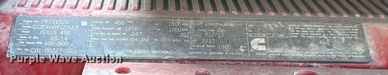 image for item EE3410 2015 Freightliner Coronado 122 semi truck