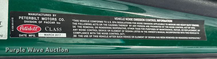 image for item EE3418 2018 Peterbilt 567 semi truck