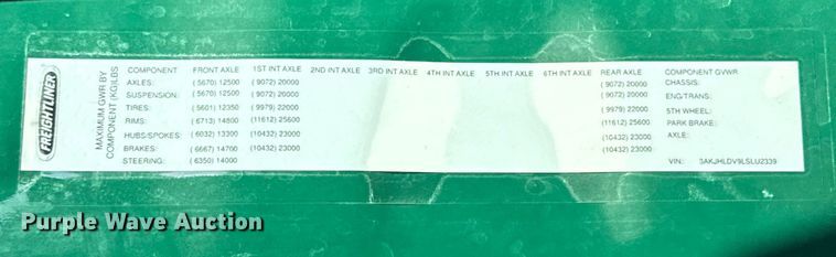 image for item EE3419 2020 Freightliner Cascadia 126 semi truck