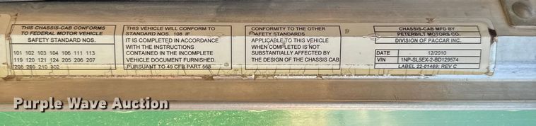 image for item EE3429 2011 Peterbilt 365 