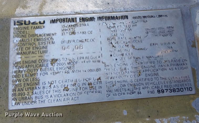 image for item EE5024 2005 Isuzu NPR flatbed truck