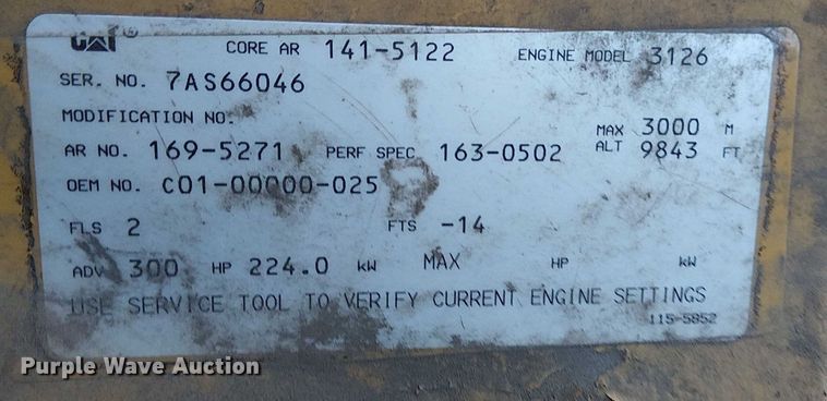 image for item EE5026 2000 Sterling L7500 truck cab and chassis