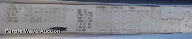 image for item EE5048 2011 Freightliner Business Class M2 semi truck