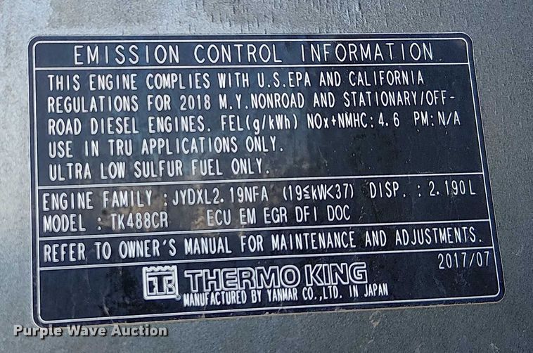 image for item EE5050 2010 Utility VS2RA refrigerated van trailer