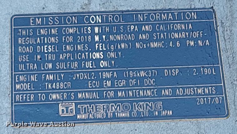 image for item EE5051 2010 Utility VS2RA refrigerated van trailer