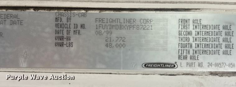 image for item EG1778 2000 Freightliner Conventional semi truck