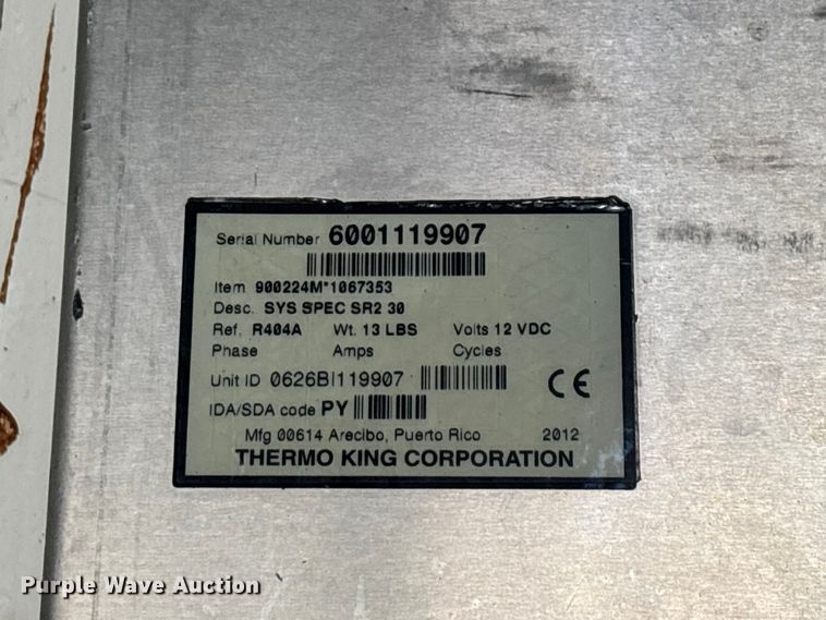 image for item EN5902 2007 Utility VS2RA refrigerated van trailer