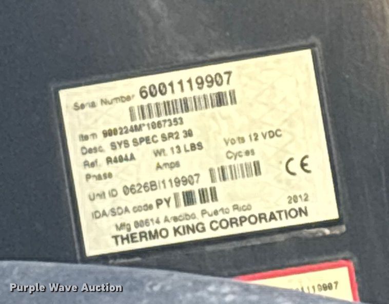 image for item EN5902 2007 Utility VS2RA refrigerated van trailer