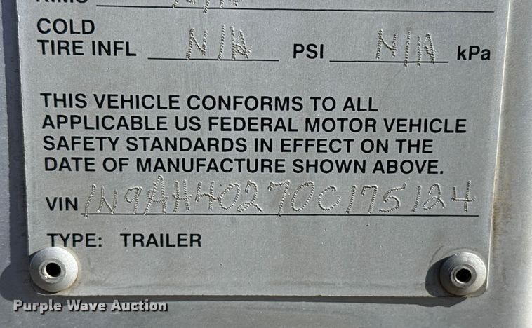 image for item EP2654 2009 Neville Built grain trailer