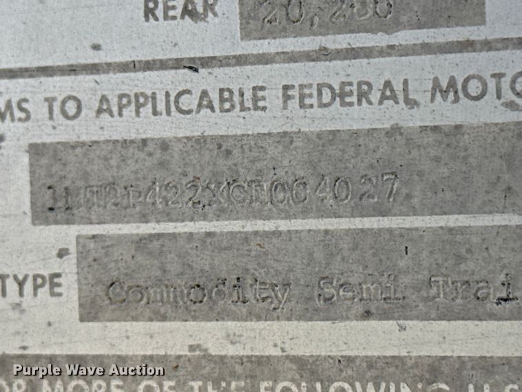 image for item EP2656 1982 Merritt grain trailer