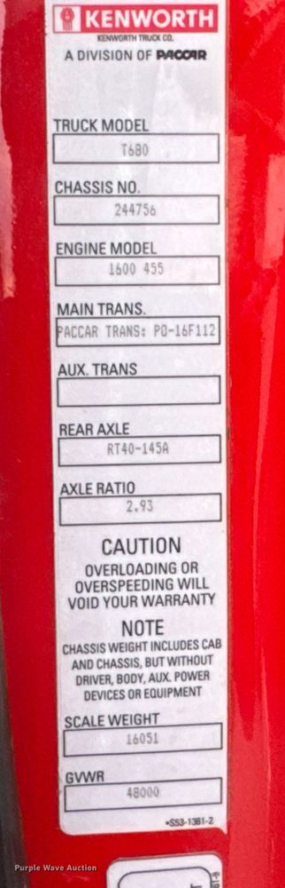 image for item ET4024 2019 Kenworth T680 semi truck