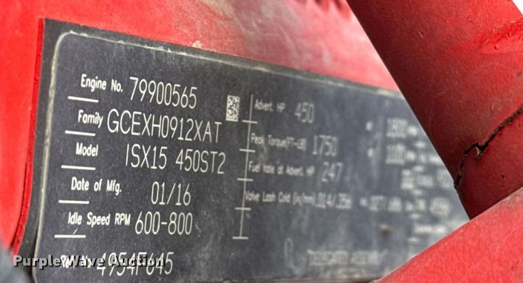 image for item ET4058 2017 International ProStar Plus semi truck