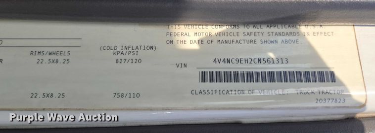 image for item ET5355 2012 Volvo Truck VNL semi truck