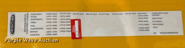 image for item EU5194 2021 Freightliner Cascadia 126 semi truck