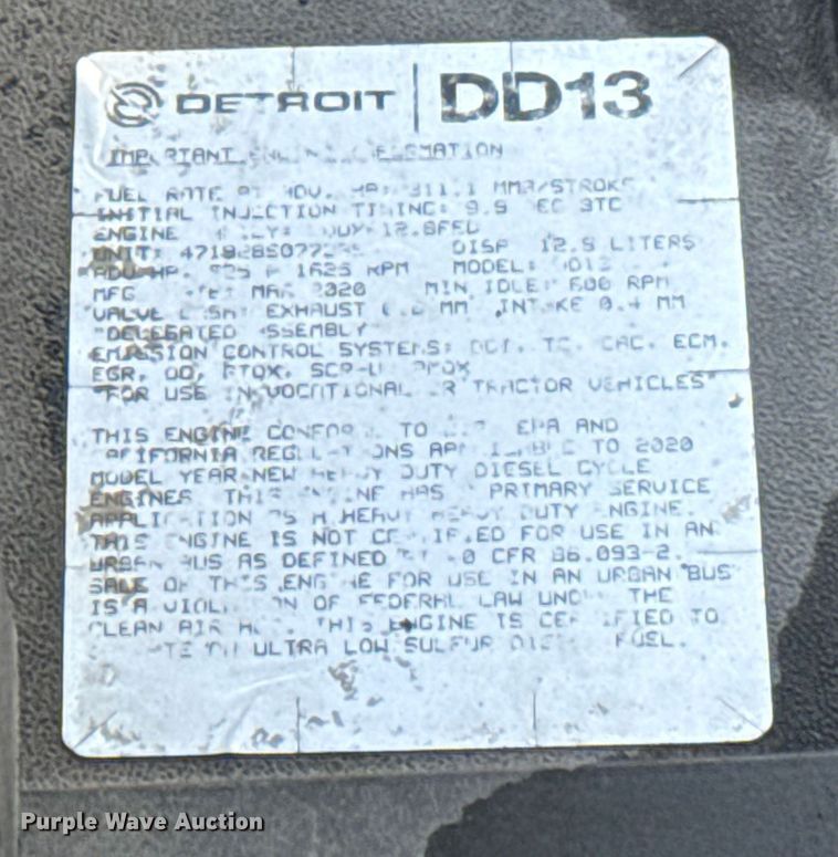 image for item EU5471 2021 Freightliner Cascadia 126 semi truck