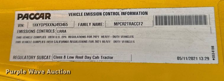 image for item EU5474 2022 Kenworth T680 semi truck